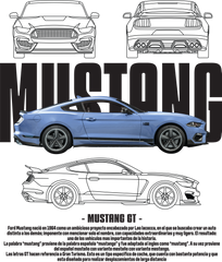 Ford Mustang GT T-Shirt – Classic Muscle Car Blueprint Graphic Tee for Car Enthusiasts